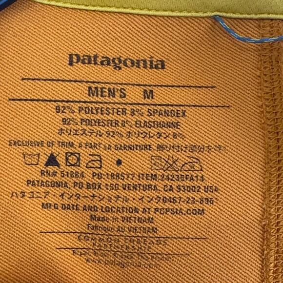 Patagonia InTraverse‎ Hybrid soft shell lightweight orange & yellow jacket Men-M - Picture 6 of 6